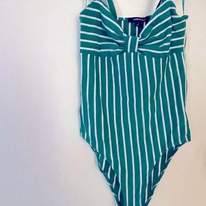 Green Pin stripped Body Suit Never worn Sz Small